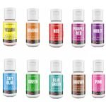 Marvino Color Gel Food Colour 20ml Bottles Assorted 10Gel Food Colour 20ml Bottles Assorted 10