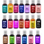 Marvino Whip Colors edible Food Colours for cake pastries pinata white chocolate sweets and creams Multicolor (Set Of 20)