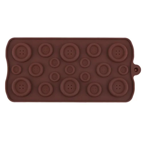 button-mould-4.webp Silicone Button Shapes Chocolate Mould (Pack Of 1) - Image 1