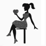 Acrylic Lady Cake Topper