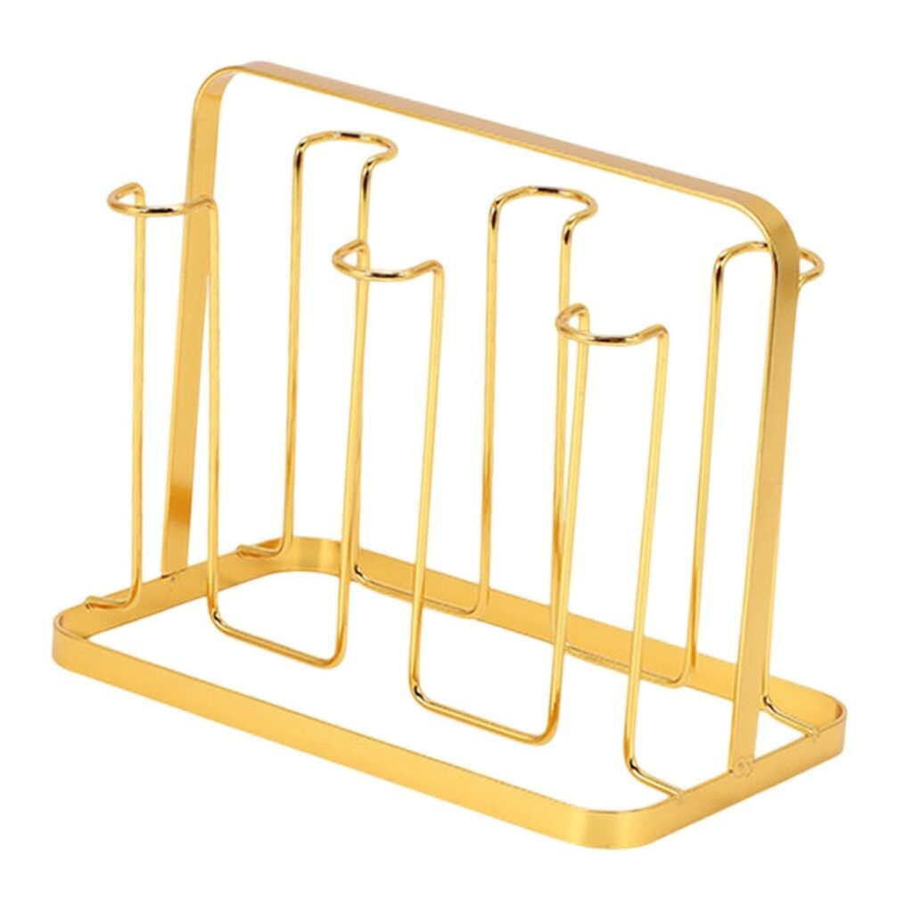 Mug Organizer Home Glasses Golden